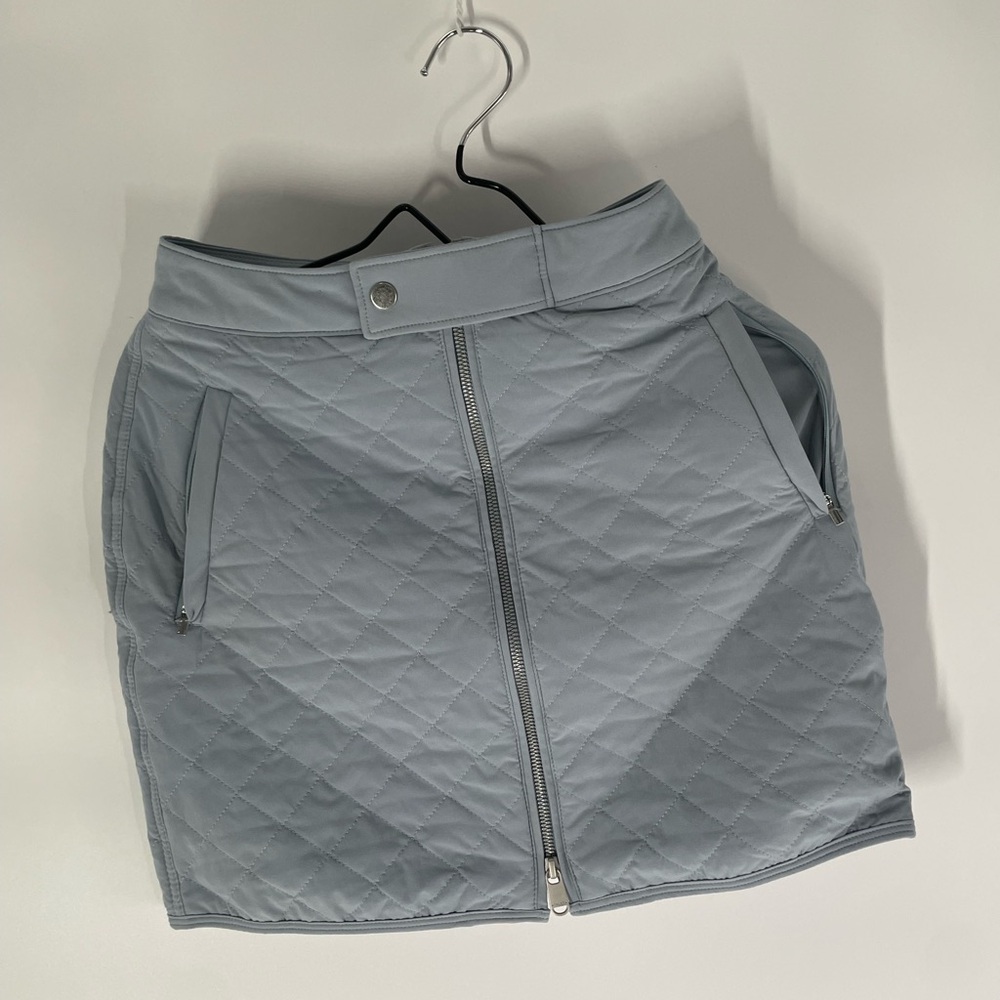 Athleta Light Gray Quilted Skirt